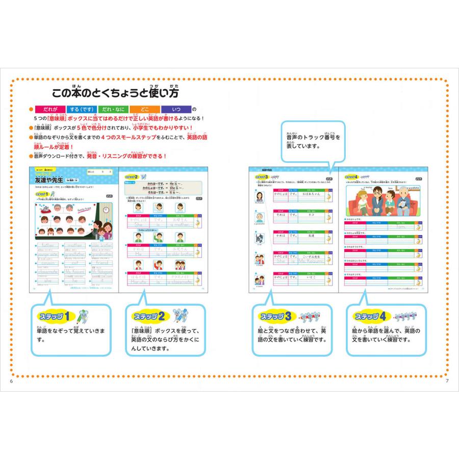 「意味順」だからできる！小学生のための英文法ドリル1 be動詞マスター Jリサーチ出版 音声DL 小学 英語 英語教材 英会話教材｜eigoden｜03