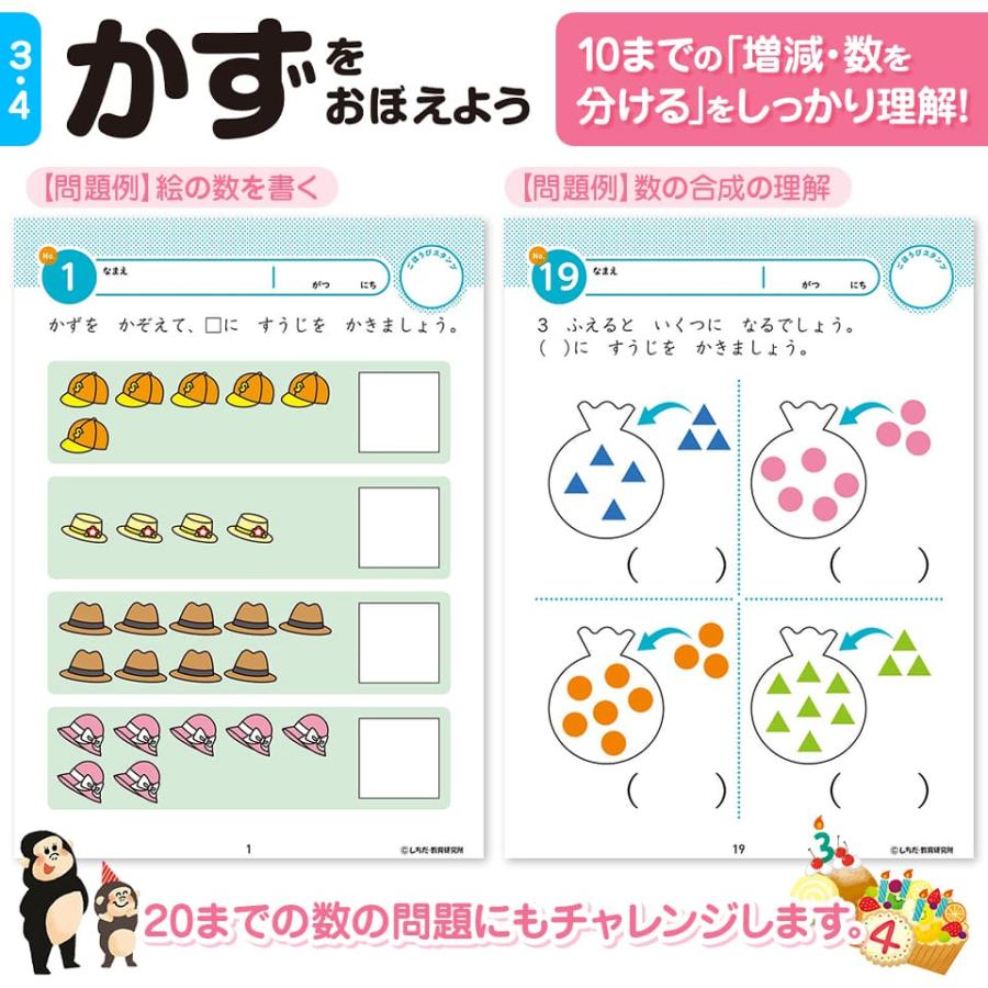 シルバーバック 七田式 知力ドリル 3歳〜4歳 10冊セット 七田式