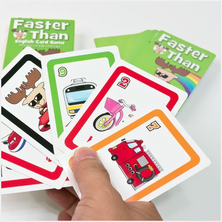 幼児英語 カード ゲーム Faster Than English Card Game 送料無料 カードゲーム 知育玩具 英語教材 子供 英語 幼児 車 英単語 Tr 英語伝 Eigoden 通販 Yahoo ショッピング