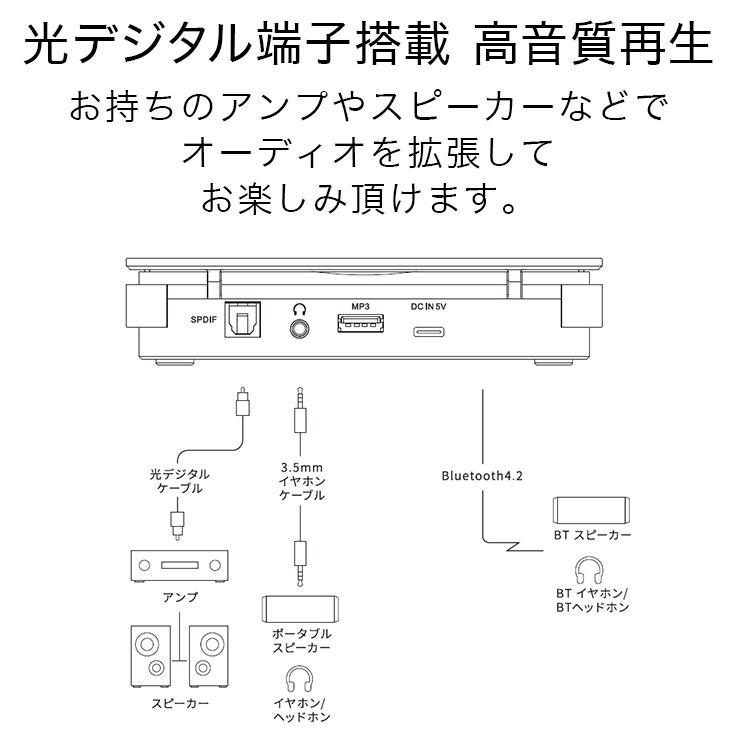 cdプレーヤー 新型 bluetooth付き 高音質 コンパクト Amadana Music