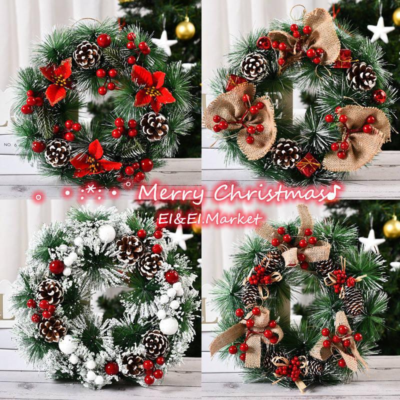 クリスマスリース オーナメント クリスマス飾り 壁飾り デコレーション 北欧風