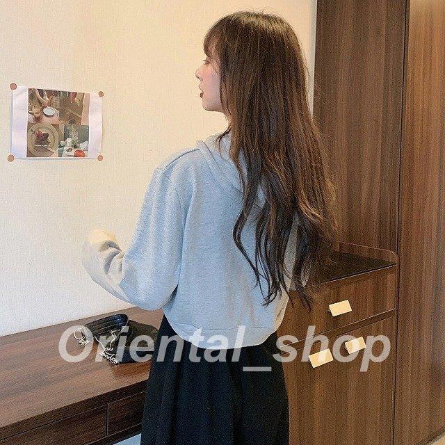 パーカー レディース 韓国 丈短め トップス 春 秋 長袖 ジップアップ 高校生 大学生 通勤服 通学服 デート服 10代 代 30代 40代 50代 Eihi579ddd5 Ei Ei Market 通販 Yahoo ショッピング