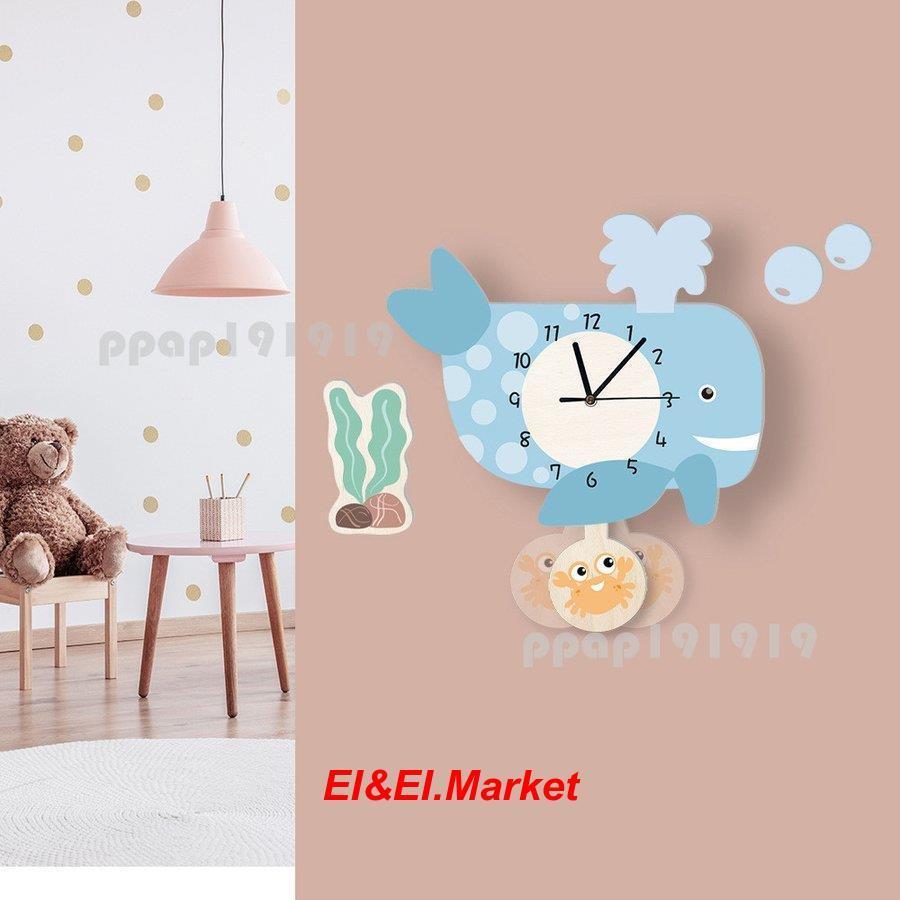 壁掛け時計 振り子時計 クジラ型 おしゃれ 文字盤 子供部屋 時計 北欧 ウォールクロック 装飾 女の子 Boy 男の子 K6hlmpelzw 掛け時計 壁掛け時計 Editorialdismes Com