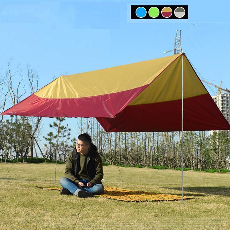 天幕テント 天幕シェード レジャーシート ポール付き 防水 Uvカット 組み立てやすい テント 紫外線カット キャンプ アウトドア シェルター ポータブル Tianmu011 Eiikobig 通販 Yahoo ショッピング