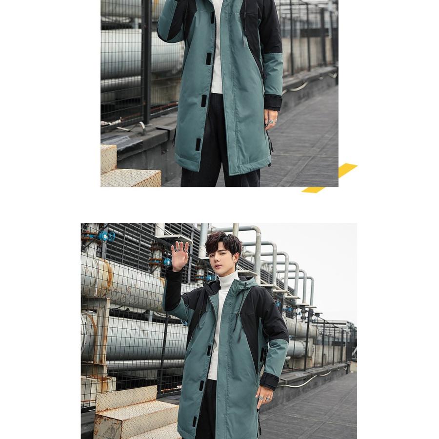 気質アップ 秋冬 ロングダウンコート メンズ ダウンコート フード付き 韓国風 スタイリッシュ ロング メンズ ダウンジャケット ロングコート アウター ダウン お1人様1点限り Lewisfamilyinsurance Com