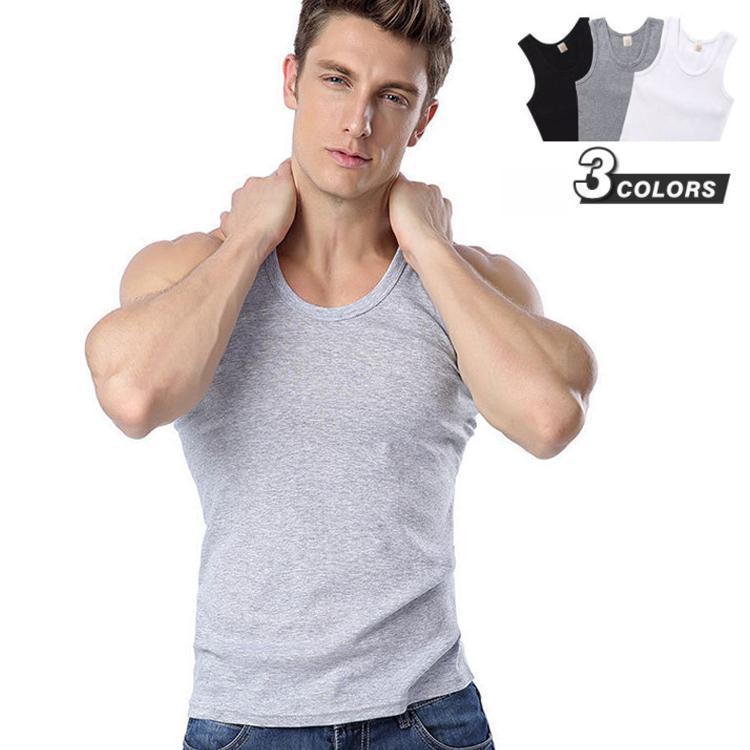 2点セット 夏用 タンクトップ メンズ おしゃれ ベーシックタンクトップ タンクトップ ノースリーブ サーマル 細身 スリム スポーツ インナー メンズ Mdzzdpfenf Fastoffice Mx
