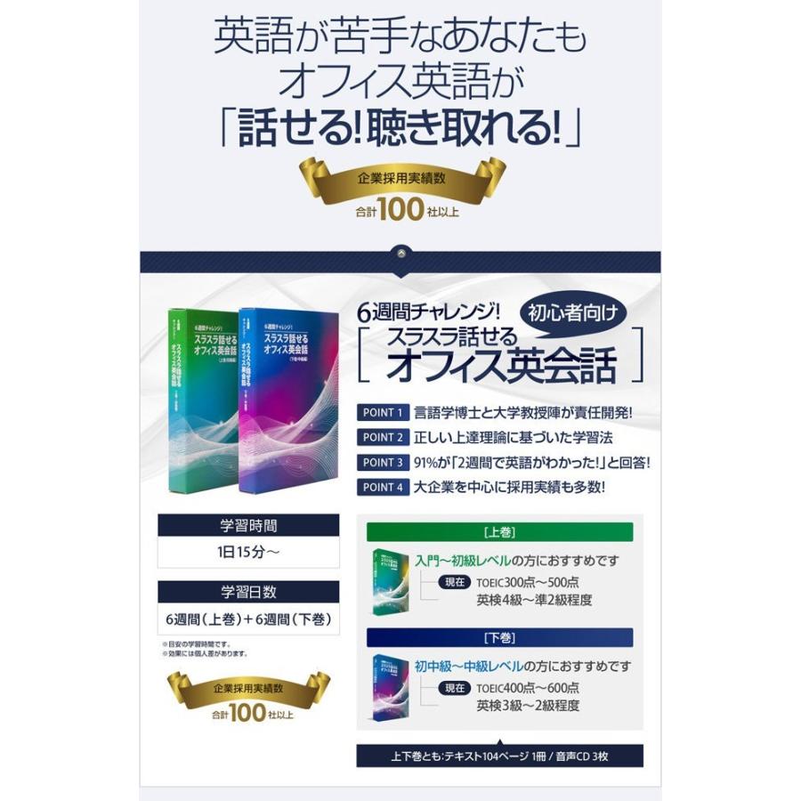 英会話教材 英語教材 6週間チャレンジ！スラスラ話せるオフィス英会話