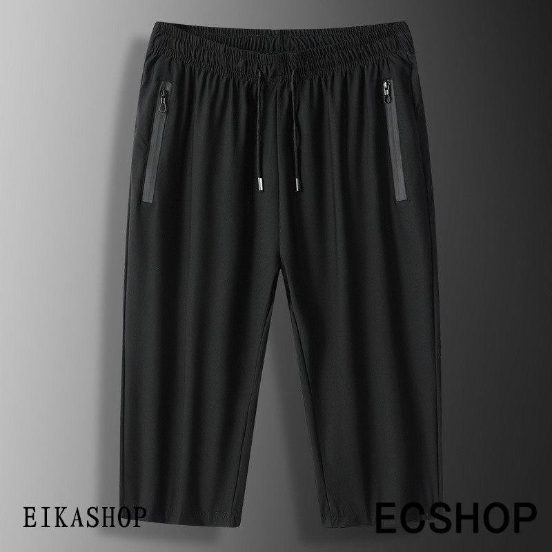 ジョガーパンツ メンズ スポーツ 七分丈 スウェットパンツ 黒 トレーニング ジム 速乾 接触冷感 夏 夏服 夏物 60 Off