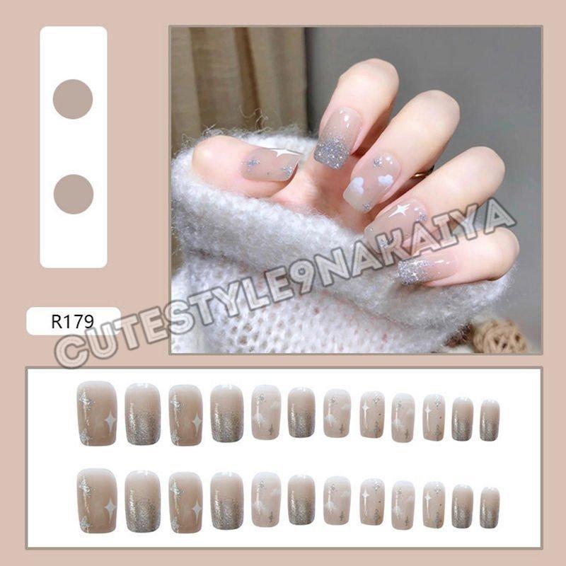 ネイルチップ つけ爪 ネイルセット ショートネイルチップ ゆずネイル フレンチ パーティ ブライダル 激安 結婚式 クリスマス Eika えいか商店 通販 Yahoo ショッピング