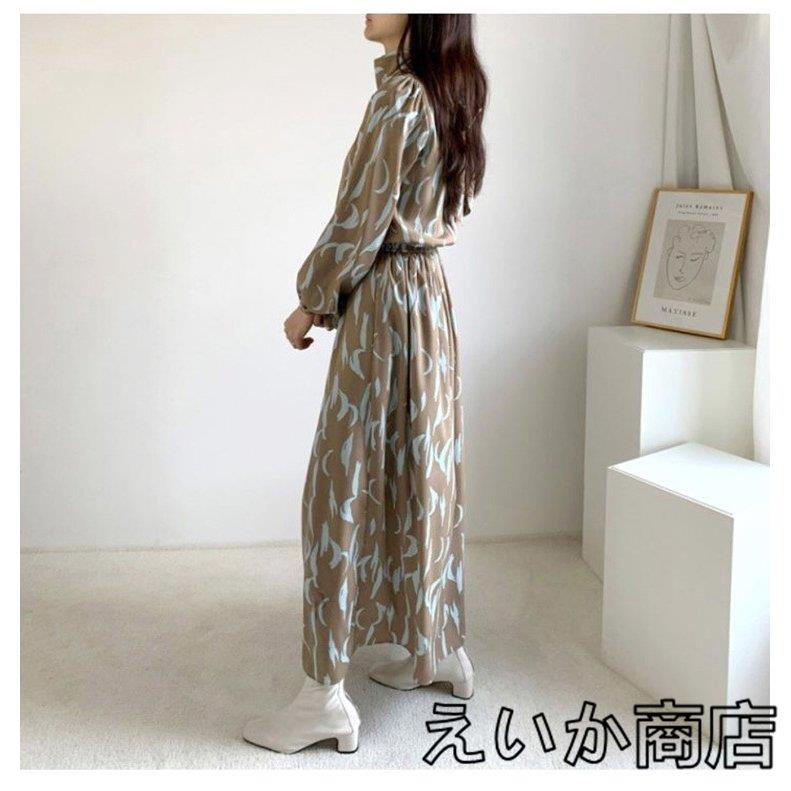 マキシワンピース レディース 40代 春秋 長袖ワンピース リボンネック 黒ワンピース ロング丈フレアスカート ひざ下 オシャレ韓国風 ゆったり 30代 50代 選ぶなら