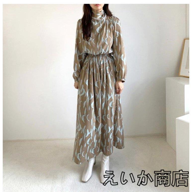 マキシワンピース レディース 40代 春秋 長袖ワンピース リボンネック 黒ワンピース ロング丈フレアスカート ひざ下 オシャレ韓国風 ゆったり 30代 50代 選ぶなら