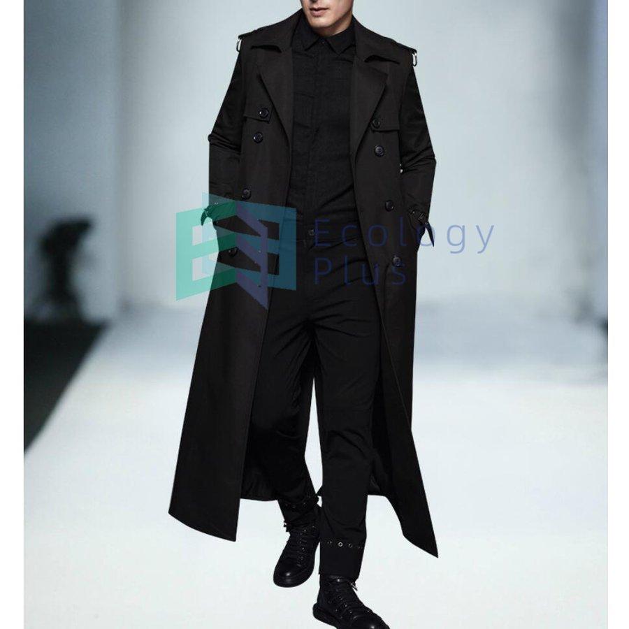 トレンチコート メンズ 長袖 ロングコート ロング丈 折り襟 新作 無地 秋 ダブル ゆったり 冬 きれいめ アウター 春 カジュアル 超美品
