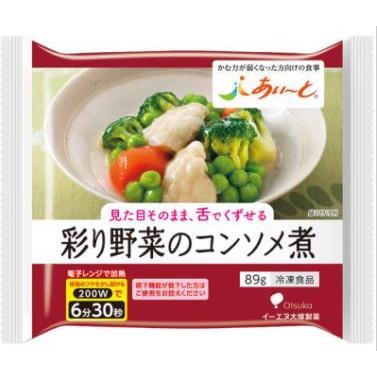 介護食 あいーと 彩り野菜のコンソメ煮 89g 冷凍品 イーエヌ大塚｜eiken-healthfood