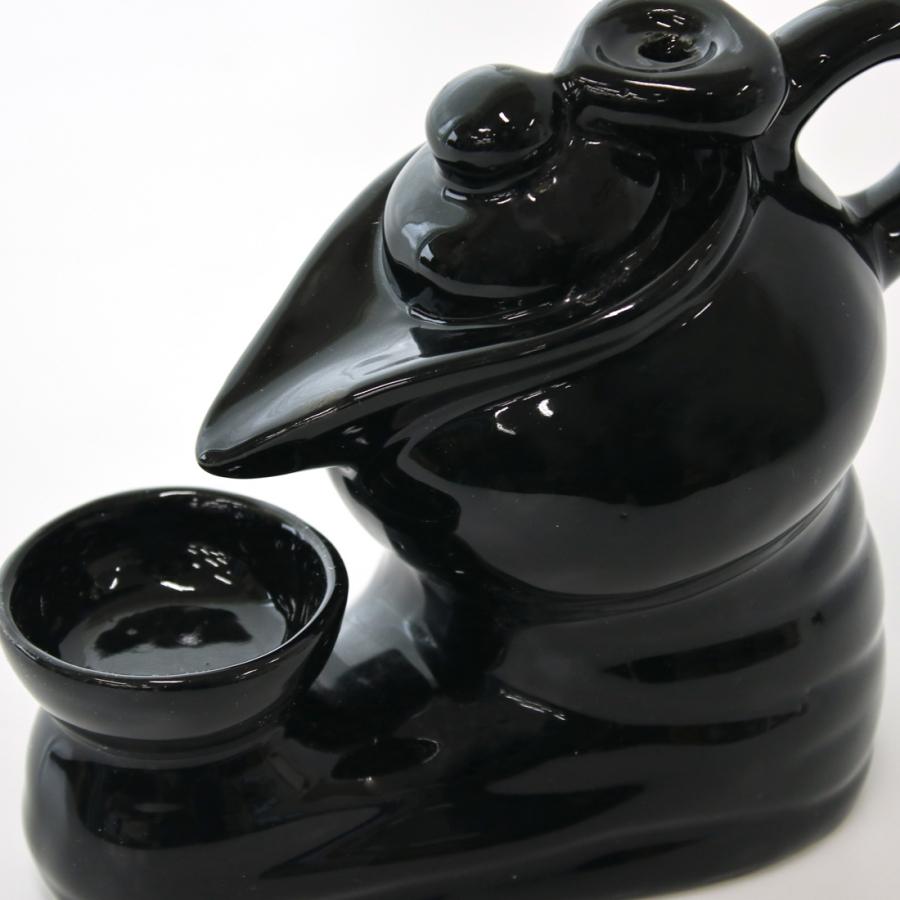 倒流香 香立て ティーカップ 香皿 黒 倒流香専用香立 煙が下に落ちるお