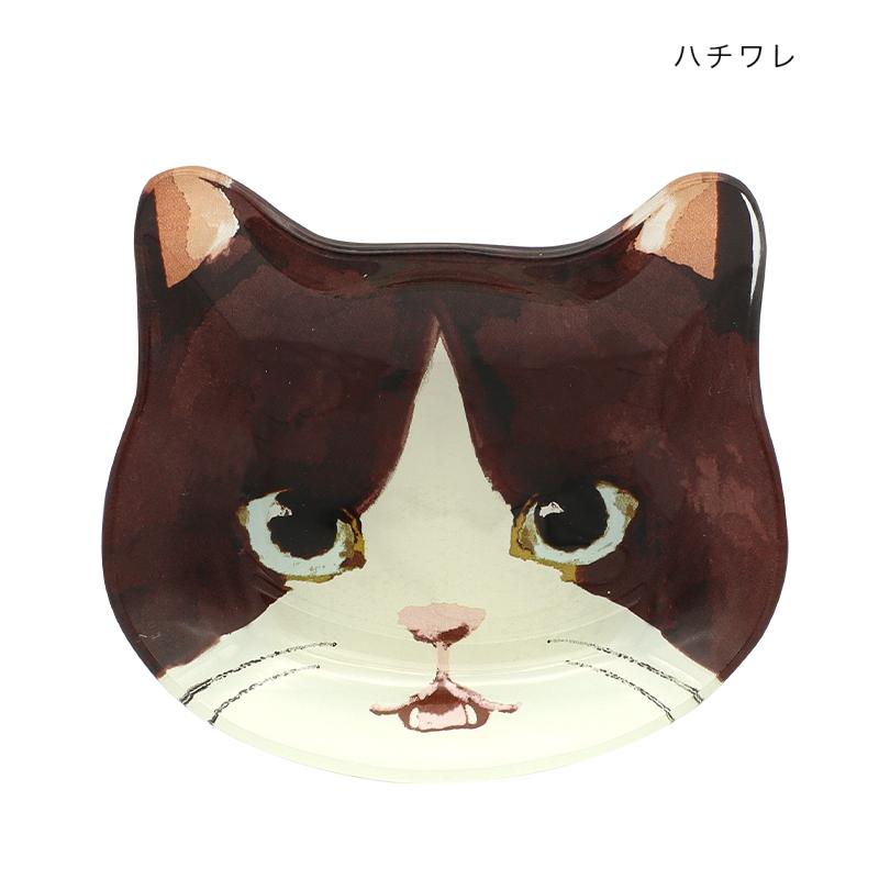 ガラスプレートミニ キャット ディスプレイ プレート ねこ皿 mini