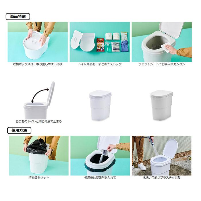 【新品未使用】簡易トイレ minimLET ミムレット PORTABLE TOILET 非常用 災害用 トイレ WEIMALL（ウェイモール） 簡易トイレ 折りたたみ 携帯トイレ 非常用