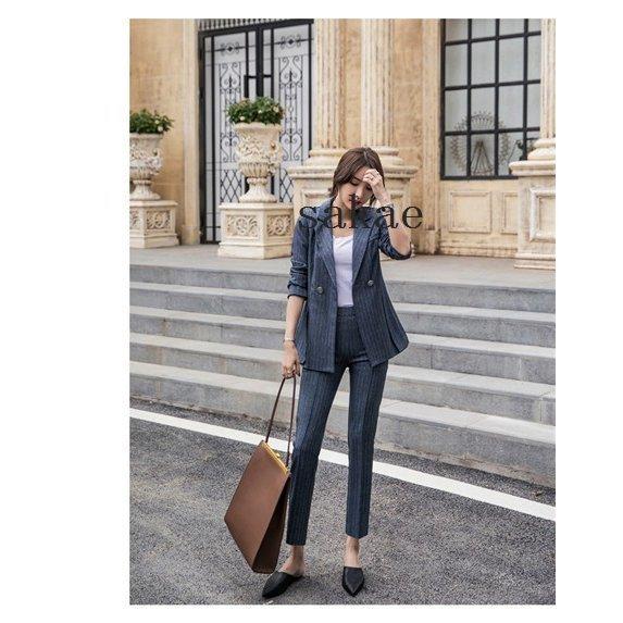 国内外の人気が集結 キャリア パンツスーツ セットアップ 2点セット ビジネススーツ スーツ レディース フォーマルスーツ 卒業式 オフィス 事務服 就活 通勤 セットアップ Color グレー Caspan Gob Pa