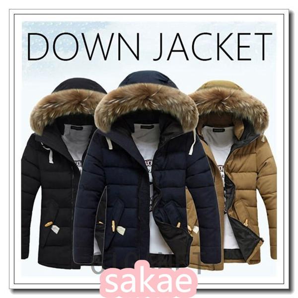 ダウンコートダウンコートロングコートメンズダウンジャケットロング丈中綿入りフード付きファー付きアウター大きいサイズ冬防寒 Eiko Shop ファッション ダウンコート メンズファッション Sakae798 定番のお歳暮 冬ギフト