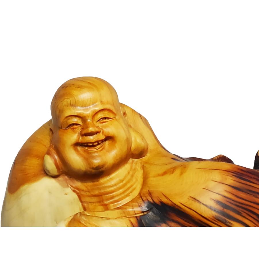 柏木彫刻布袋様 柏木彫刻布袋様