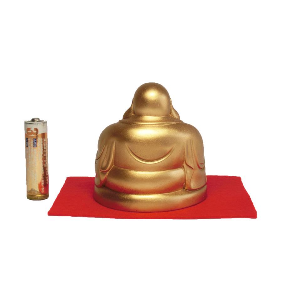 天然 柘植 彫り 金色 布袋像 （高さ約7.0cm) 布袋様の置物 七福神 置物