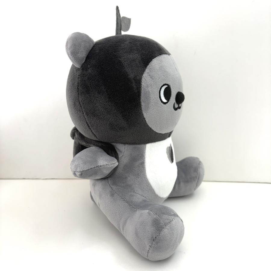 黒アルクマぬいぐるみ小 モノクロ 黒 マスコット ぬいぐるみ