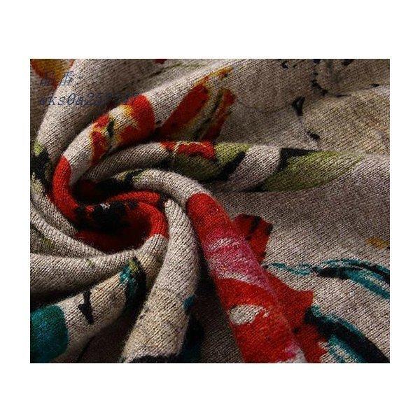 人気ブランドを ニットワンピース 秋 冬 ワンピース ベージュイベント 花柄 サイドスリット ハイネック 総柄 長袖 カラフル レディース ゆったり 大きいサイズ 膝丈 Cg34 魅力的な Www Mysmileteethwhitening Com