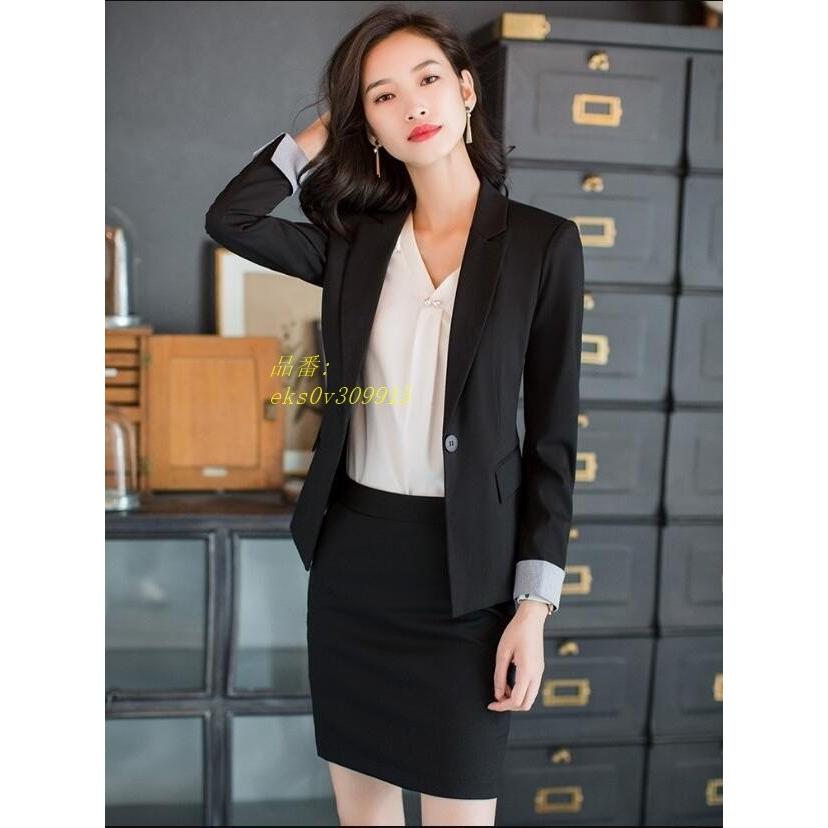 レディース Ol ビジネス 卒業式 パンツスーツ 通勤 オフィス 事務服 サラリーマン長袖 スリム 面接 スカートスーツ 就活 2点セット 入学式 制服 フォーマル Fakfakkab Go Id