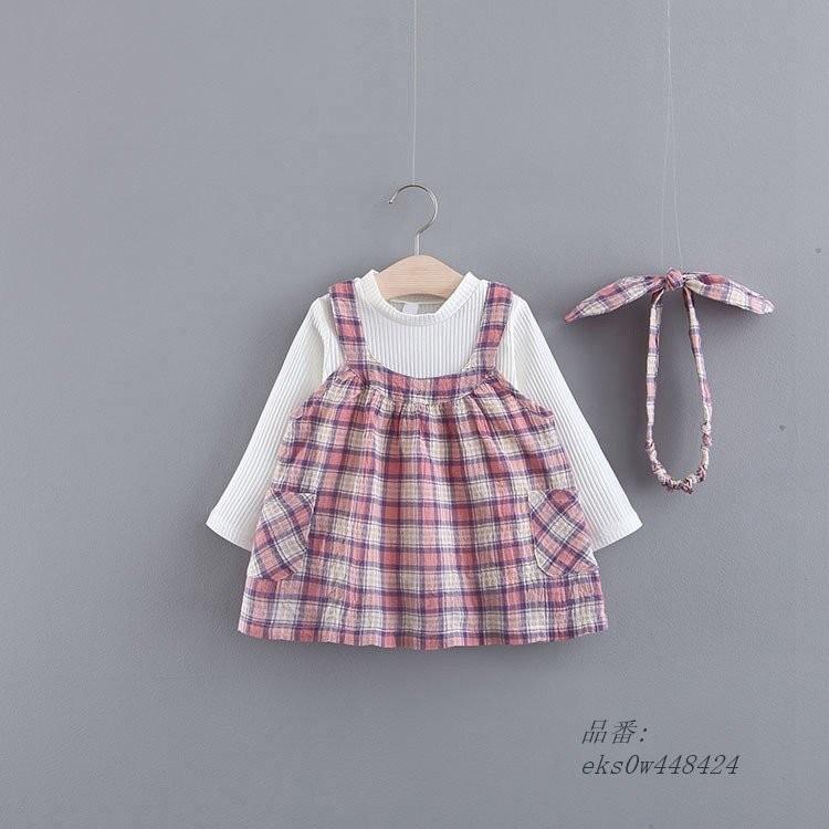 ワンピース Tシャツ 結婚式 ブルー ワンピース 入園式 ワンピースセット 通園 チェック柄 1 3歳 パーティー 秋服 子供ワンピースセット ベビー Supermercadohh Com