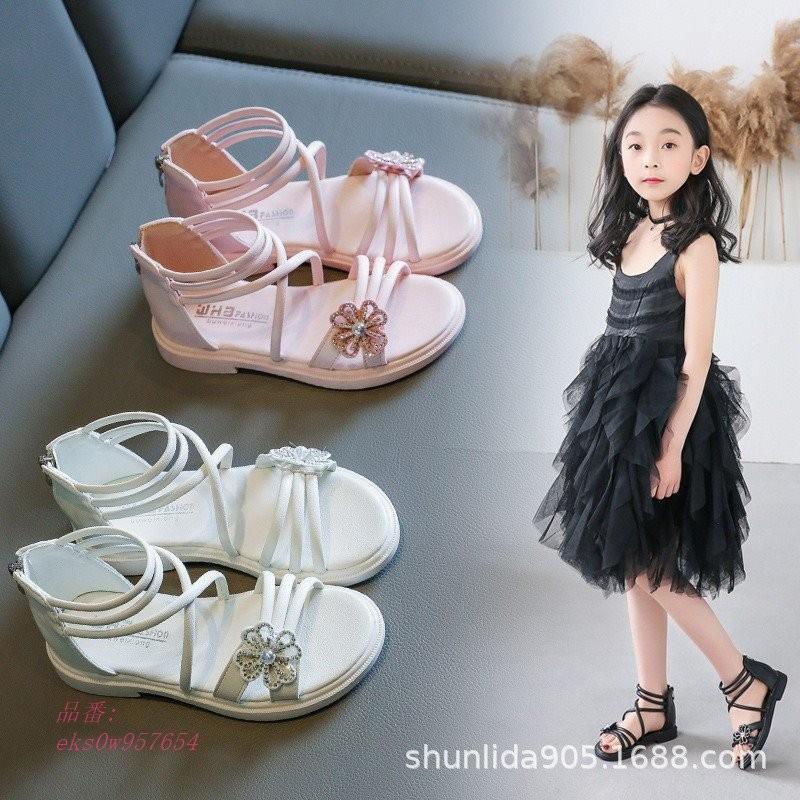 サンダル ストラップ 夏 子供用 ぺたんこ 履きやすい バックファスナー キッズ ビーチサンダル 子供靴 滑り止め グラディエーターサンダル 女の子 Www Nlqp Com