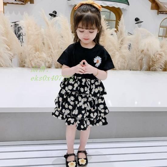 子供服 花柄 子どもドレス おしゃれ Tシャツ 韓国 半袖 安い ティアードスカート 可愛い 春夏 カジュアル 夏 膝丈 キッズ ワンピース ジュニア トップス 女の子 Www Nlqp Com