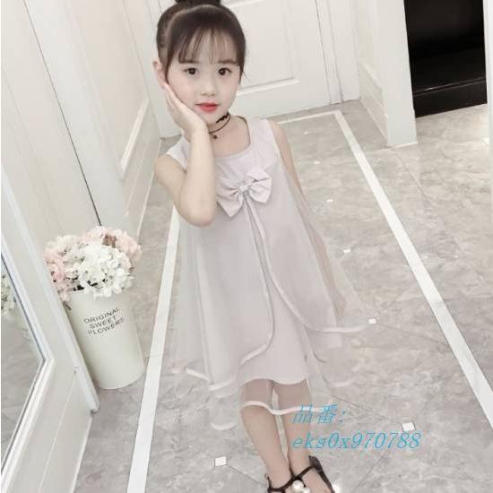 子供服 トップス ワンピース 春夏 ジュニア 女の子 Aライン 可愛い カジュアル 安い お洒落 夏 キッズ 子供ドレス 韓国 チュール リボン ノースリーブ おしゃれ Autoliftpartsplus Com