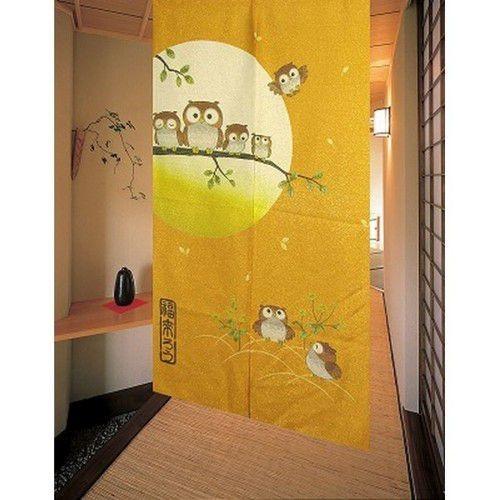 のれん 風水月ふくろう 1622 金運月 日本製 ゴールド 85x150 Fukurou 1103 11 Eikouinterior 通販 Yahoo ショッピング