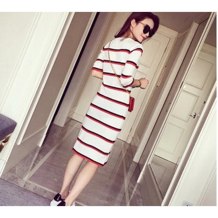 ロングボーダーワンピース ボーダーワンピース ワンピース レディースワンピース 秋ワンピース E 117 Eily 通販 Yahoo ショッピング