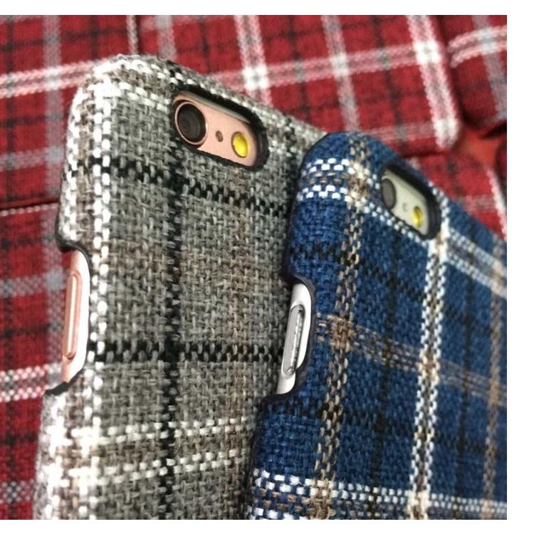 チェック柄スマホケース ツイード Iphone6 6ｓ Iphone7 Iphone8 スマホカバー 全４色 背面 布製 チェック 秋冬 トレンド アイフォンケース E 269 Eily 通販 Yahoo ショッピング