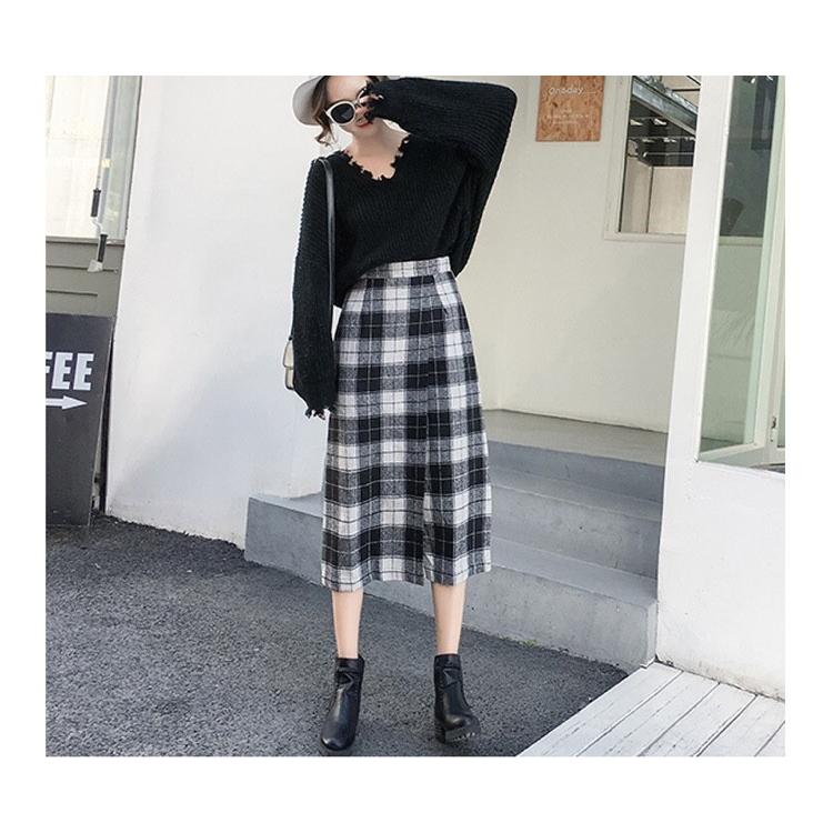ミモレ丈チェックスカート ブロックチェック スカート ロング チェック柄 ボトムス 秋冬スカート シンプル トレンド E 422 Eily 通販 Yahoo ショッピング