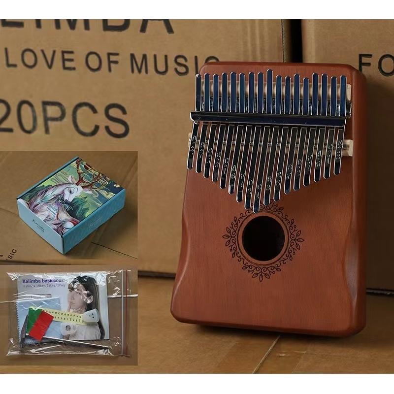 カリンバ Kalimba 17音 特選マホガニー製 親指ピアノ アクセサリー