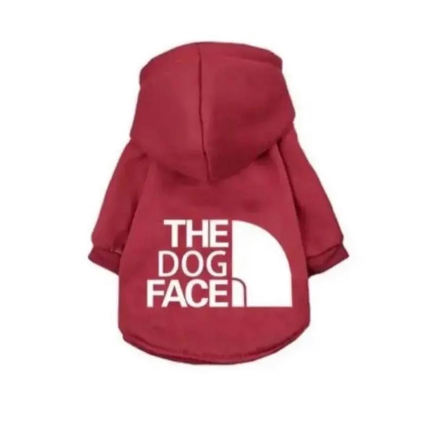 ドッグフェイスパーカー ペット用品 犬用パーカー犬服 M L XL 青