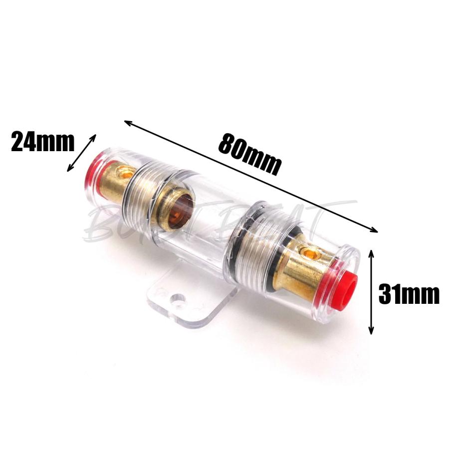 金メッキ 4G/8G兼用 AGU ヒューズホルダー 防水防滴タイプ : eimie s
