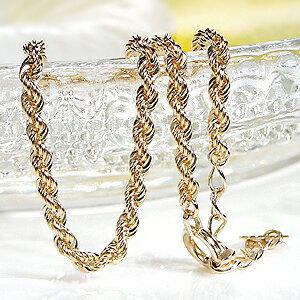 K10 10金　ロープチェーンブレスレット K10 10金ロープチェーンブレスレット