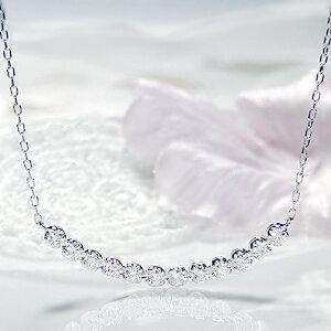 Pt900 0.40ct ライン ダイヤモンド ネックレス ペンダント 定番 ダイヤ SIクラス 人気 おしゃれ ダイア ギフト ジュエリー 贈り物 可愛い EmN0033-Ptの画像