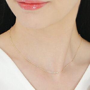 K10YG グリッターチェーン ネックレス ペンダント ネックレス