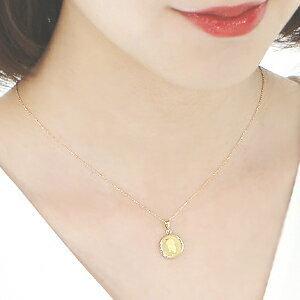 純金 K24 K18 プードル コイン ネックレス 1/30oz ペンダント 24金 18k