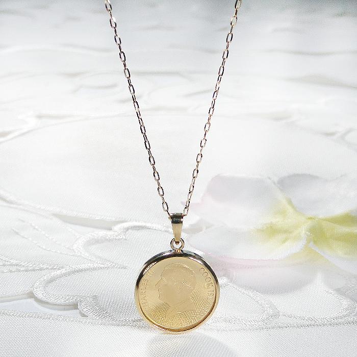 純金 K24 K18 2024 ドラゴン コインネックレス 1/20oz ペンダント