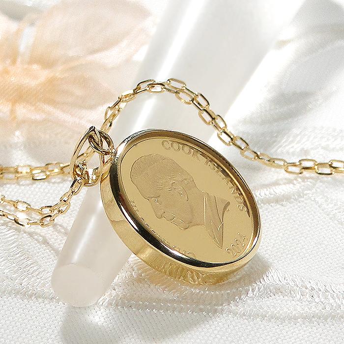 純金 K24 K18 2024 ドラゴン コインネックレス 1/20oz ペンダント