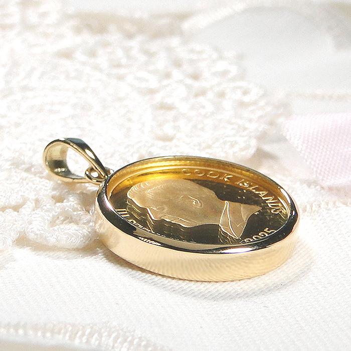 純金 K24 K18 2025 クローバー コインペンダントトップ 1/20oz 送料