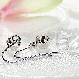 K18WG 0.30ct 一粒 ダイヤモンド フック ピアス ダイヤ 0.3カラット