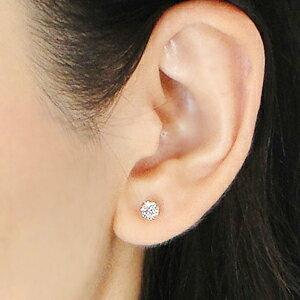 K18YG 0.6ct 一粒 ダイヤモンド スタッド ピアス ダイヤ 18金  