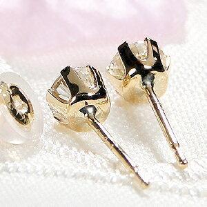 K18YG 0.6ct 一粒 ダイヤモンド スタッド ピアス ダイヤ 18金 18k 