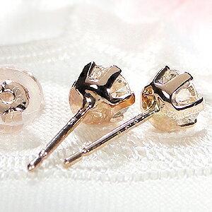 K18PG 0.6ct 一粒 ダイヤモンド スタッド ピアス ダイヤ 18金 18k 
