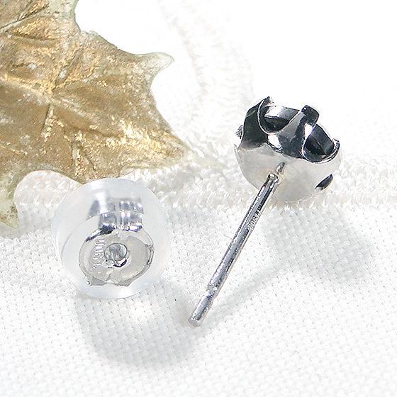 Pt900 0.5ct ローズカット ブラック ダイヤモンド スタッド ピアス
